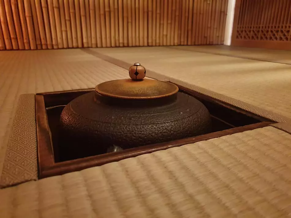 tatami nella stanza della cerimonia del te