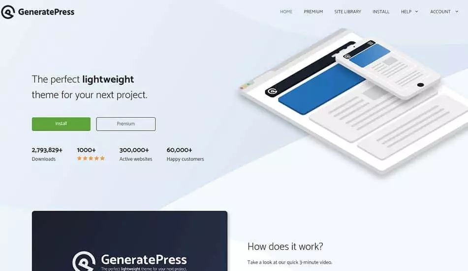 GeneratePress e add-on Sections