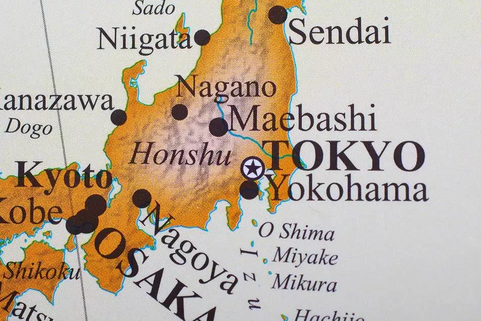 Honshu cartina